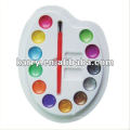 12 COLORS METALLIC WATER COLOR DAMP DRY WITH A PAINTBRUSH AND PALETTE NON-TOXIC
